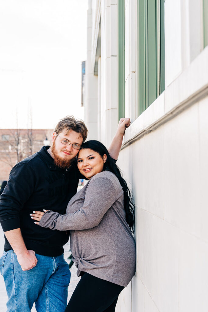 engagement photos in downtown indianapolis